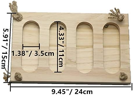 Litewoo Rabbit Hay Rack Manger Feeder Bunny Food Dispenser Wooden Hay Manger Rack Holder for Hamster Chinchilla Guinea Pig Small Animal Cage Accessories (A)