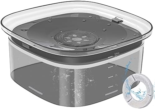 UPSKY 4L Dog Water Bowl No Spill Large Capacity Slow Drinking Water Feeder