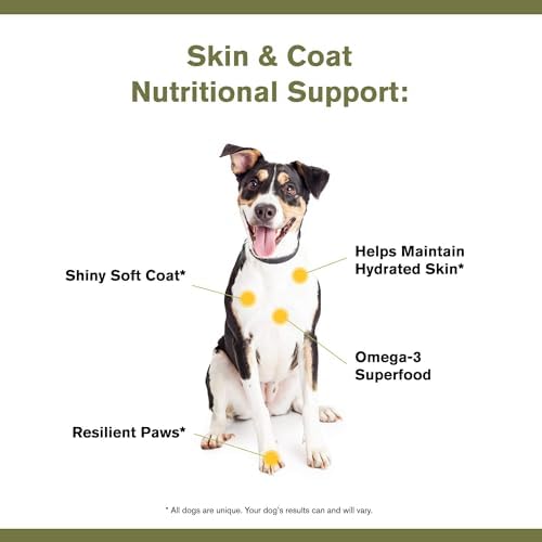 Badlands Ranch Skin & Coat Supplement for Dogs, Omega-3, 30 Scoops