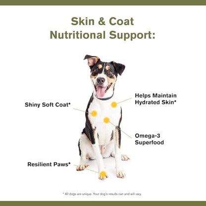Badlands Ranch Skin & Coat Supplement for Dogs, Omega-3, 30 Scoops