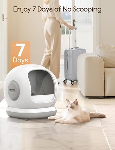 Meowant Self Cleaning Cat Litter Box for Multiple Cats Kittens Senior Pets