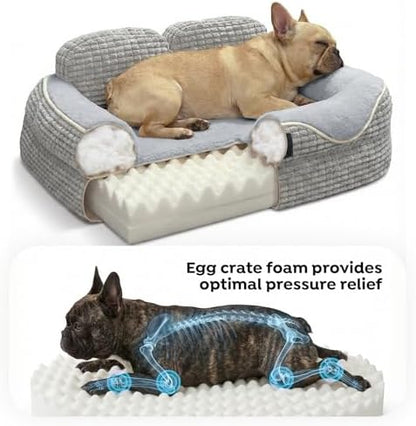 Veehoo Square Dog Bed Medium Size Dog, Orthopedic Dog Bed Couch Sofa, 28"