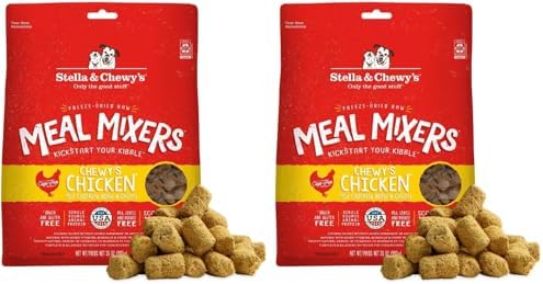 Stella & Chewy's Freeze-Dried Raw Chicken Meal Mixers- Dog Food Topper and Mixer - Made with 95% Cage-Free Chicken,Organs & Bone - Perfect for Picky Eaters - Grain-Free - 35oz,(Pack of 2)