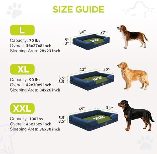 Waterproof Orthopedic Dog Bed for Extra Large Sized Dogs