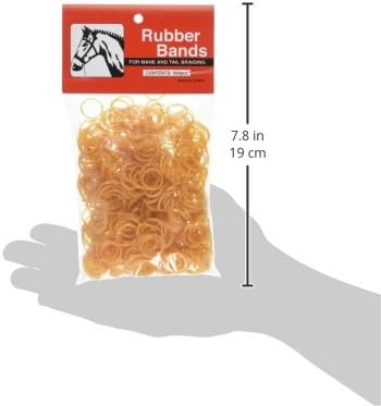 Partrade 245914 222703 Rubber Braid Bands, Chestnut, 5"