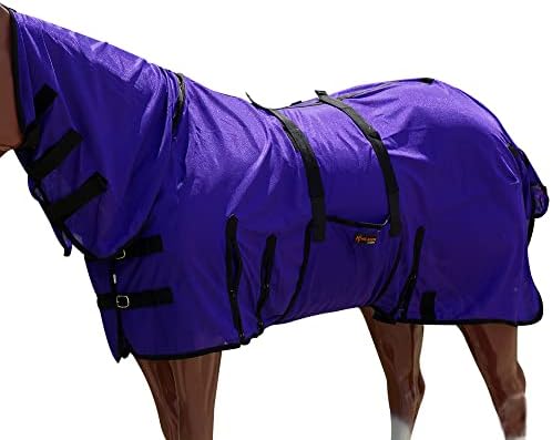 HILASON Horse Fly Sheet UV Protect Mesh 75 in Purple