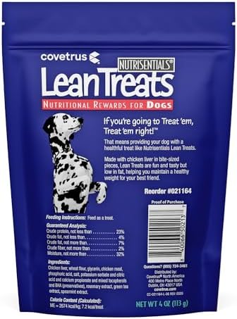 Covetrus Nutrisential Lean Treats for Dogs - Small, Medium & Large Dogs (K9) - Nutritional Low Fat, Bite-Size - Soft Chicken Flavor - 1 Pack - 4oz