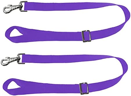 Adjustable Pair of Nylon Replacement Straps for Slow Feed Hay Bags (Purple)
