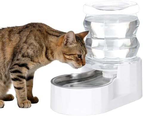 RIZZARI 4L Gravity Cat Water Dispenser: Filter-Free Compact Home Use