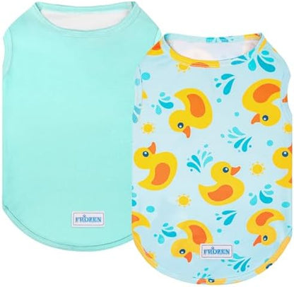 KYEESE 2Pack Dog Shirt for Small Dogs Soft Breathable T-Shirts, Duck+Blue