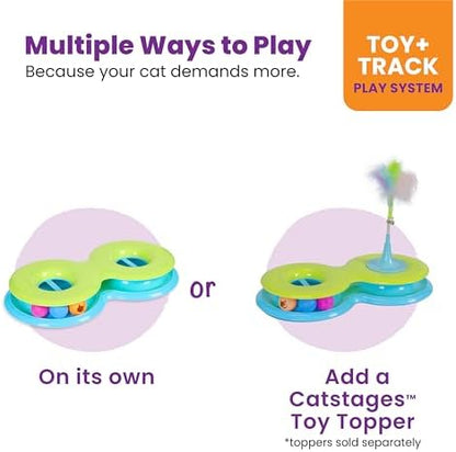 Catstages Infinity Ball Track for Cats, 3 Balls Included, 17.4"