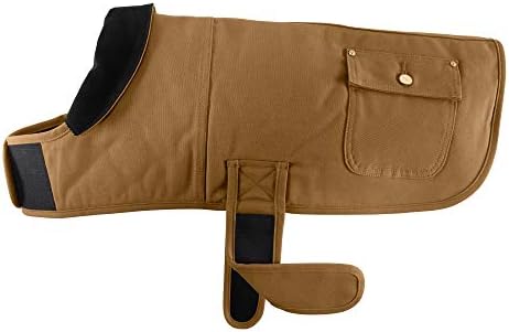 Carhartt Firm Duck Insulated Dog Chore Coat, Durable Weather Resistant Coat for Cold and Windy Conditions, Contains PFAS (Carhartt Brown), Medium