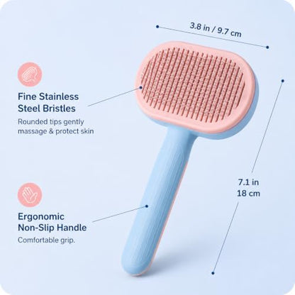Cat Brushes for Indoor Cats, Cat Deshedding Tool for Long Hair Cats, Blue