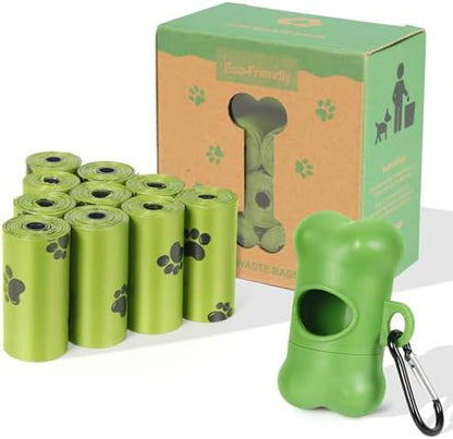 INNOLIFE Biodegradable Dog Poop Bag, 150 Counts Dog Poop Bag Rolls with Dispenser, Scented Leak Proof Pet Waste Bag, Green Dog Bags for Poop