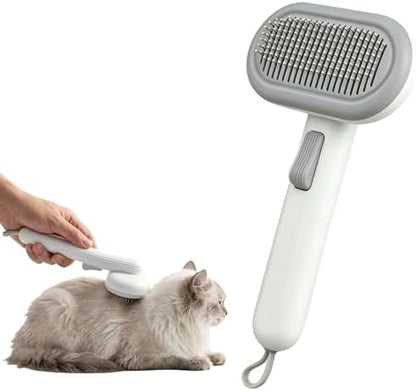 Self Cleaning Cat Brush for Shedding for Long & Short Haired Cats