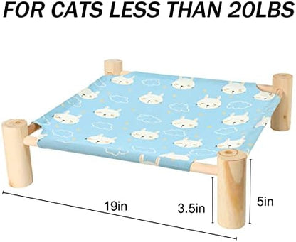 Patas Lague Cat Hammock Bed Small Eleveted Dog Bed 19x19 in Rabbits