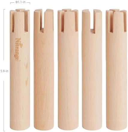 Niteangel Set of Beech Stilts for Elevating & Safely Setting Niteangel Multi-Chamber Series Maze House (Set of 5 Stilts (5.9'' H))