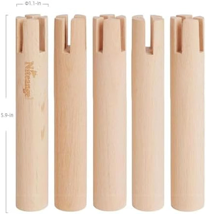 Niteangel Set of Beech Stilts for Elevating & Safely Setting Niteangel Multi-Chamber Series Maze House (Set of 5 Stilts (5.9'' H))