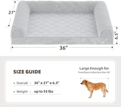Simple Trending Orthopedic Large Dog Bed, Waterproof Pet Bed, 36x27 Inch