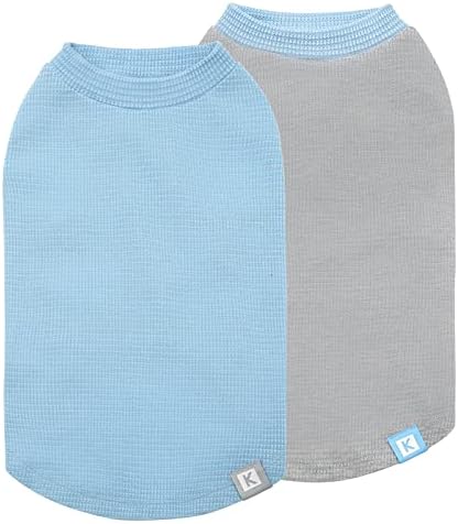 KYEESE 2Pack Waffle Dog Shirt for Small Dogs Soft Dog Sweater Tank Top