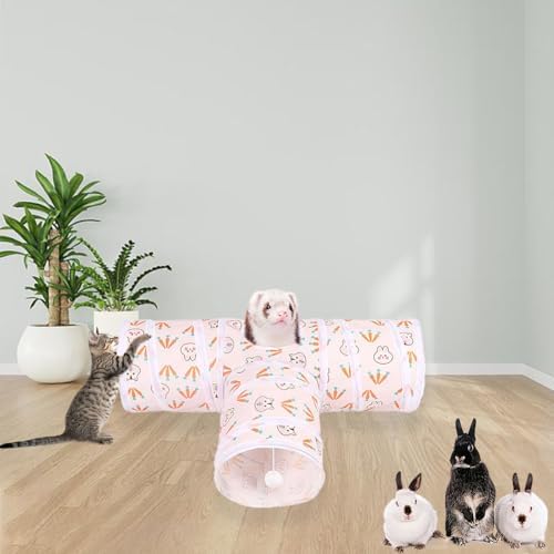 3 Way Washable Rabbit Hideout Toys, Guinea Pig Tunnels & Tubes