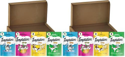 Temptations Cat Treats Classic Crunchy and Soft Feline Favorites Variety Pack,3 oz. Pouches,(Pack of 12)