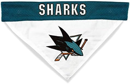 NHL San Jose Sharks Bandana for Dogs & Cats, Small/Medium. - Cute & Stylish Bandana! The Perfect Hockey Fan Scarf Bandana, Great for Birthdays Or Any Party! (Pack of 2)