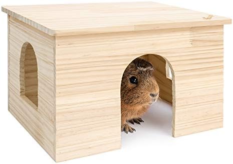 Niteangel Wood House with Window, Chinchilla and Guinea Pigs Hut Hideout