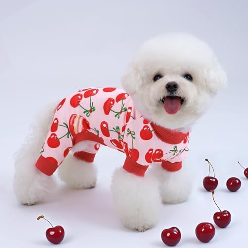 XPUDAC 4 Pack Dog Pajamas for Small Dogs Soft Pjs Onesies Puppy Clothes, XS