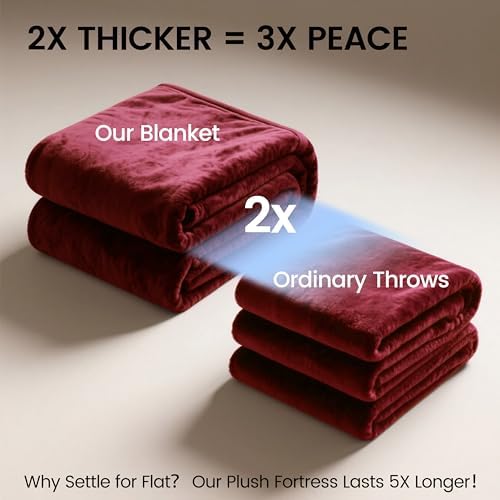 gogobunny Waterproof Blanket for Bed Couch, Sherpa Fleece Throw, 50x60