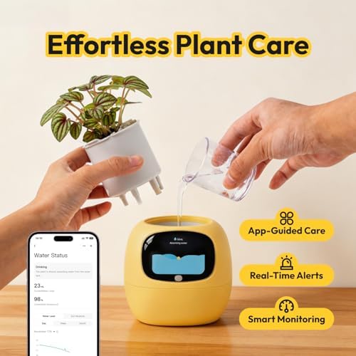 Ivy Interactive AI Desk Companion & Smart Plant Pet Indoor Planter Ivory