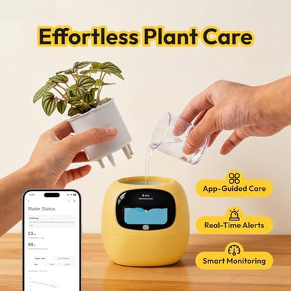 Ivy Interactive AI Desk Companion & Smart Plant Pet Indoor Planter Ivory