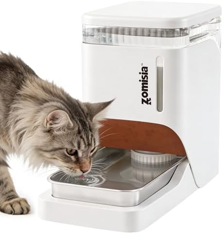 ZOMISIA 1.6 Gallon Automatic Dog Water Dispenser with Stainless Steel Bowl