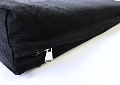 Black Canvas Durable External Case Cover Waterproof Therapeutic Orthopedic 100% Solid True Dense Cooling Blue Memory Foam Pad Pet Dog Bed Crate Free 2nd External Cover (47x29x4 Inch)