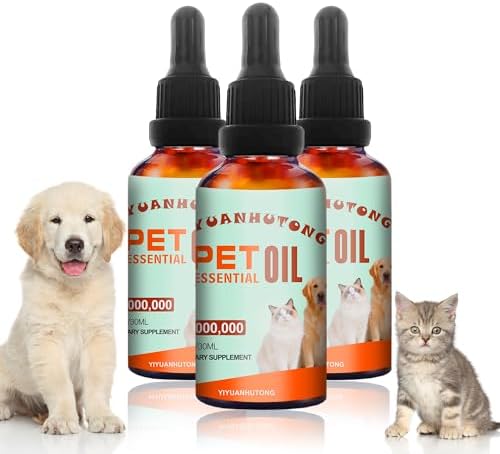 Dog and cat Oil, pet Oil for Pain, Skin, Arthritis Pain Relief, Calming, Omega 3, 6, 9 for Dog Anxiety, Barking, and Dog Joints, Supporting and maintaining Joint Health