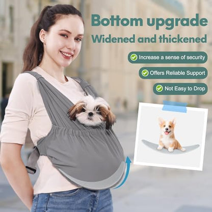 Supet Dog Sling Carrier for Small Pet, Adjustable Hands Free Front Backpack