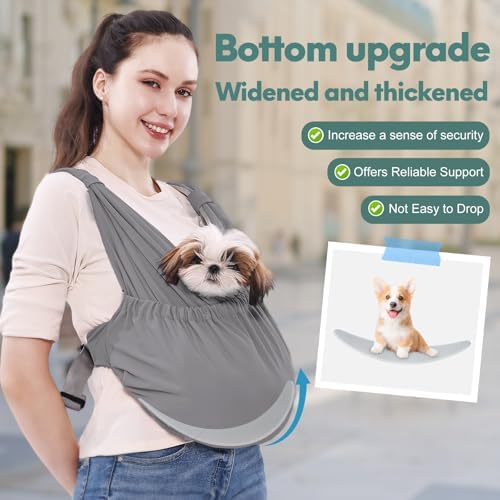 Supet Dog Sling Carrier for Small Pet, Adjustable Hands Free Front Backpack