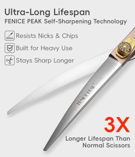 Professional Curved Dog Grooming Scissors 7.5'' Rose Gold 440C Stainless Steel Pet Cutting Shears Safety Trimming Shearing for Dogs Cats