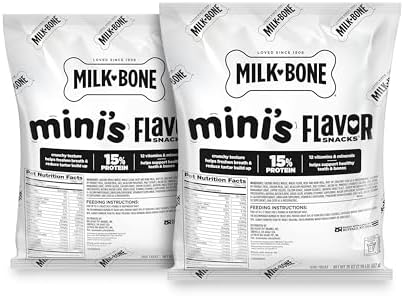 Milk-Bone Flavor Snacks Mini’s Dog Treats, 2 (35-Oz.) Refill Packs