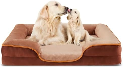 Sweetcrispy Orthopedic Large Dog Bed, Waterproof Pet Sofa Supportive Bed