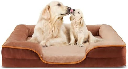 Sweetcrispy Orthopedic Large Dog Bed, Waterproof Pet Sofa Supportive Bed