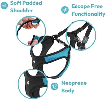 Gooby Escape Free Easy Fit Dog Harness, Step-in, Purple, Medium