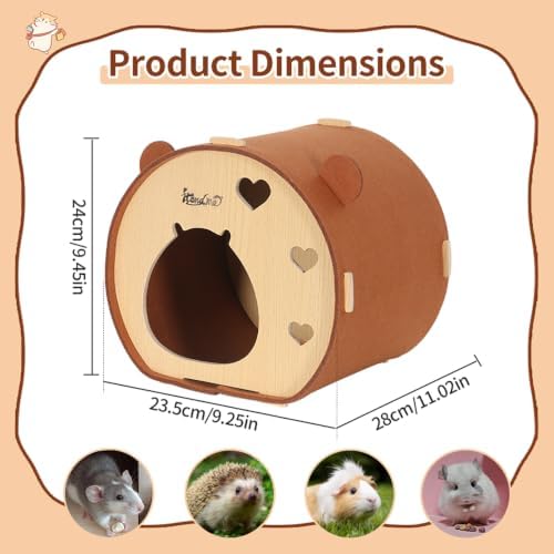 Wooden Guinea Pig Hideout Bunny House Rabbit Bed – Small Animal Habitat