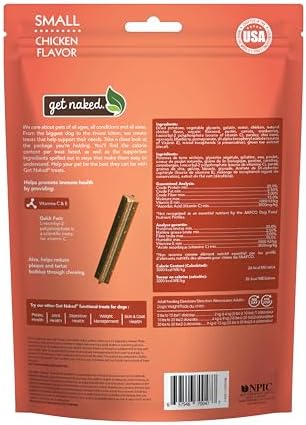 Get Naked Grain-Free Super Antioxidant Dental Chew Sticks for Small Dogs, Natural Dog Dental Chews & Treats, 6.2 oz
