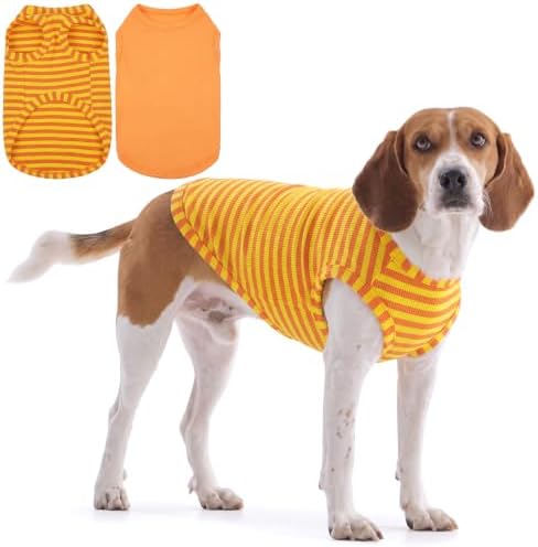 IECOii 2 Pack Dog Surgery Recovery Shirt Sleeveless Lightweight Dog Tshirt