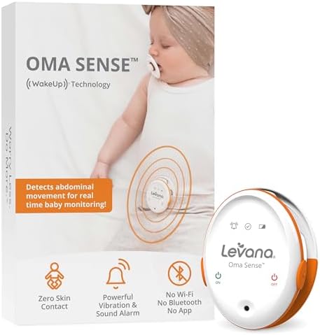 Levana Oma Sense Portable Baby Breathing Movement Monitor with Vibrations and Audible Alerts Designed to Stimulate Baby and Alert Parents