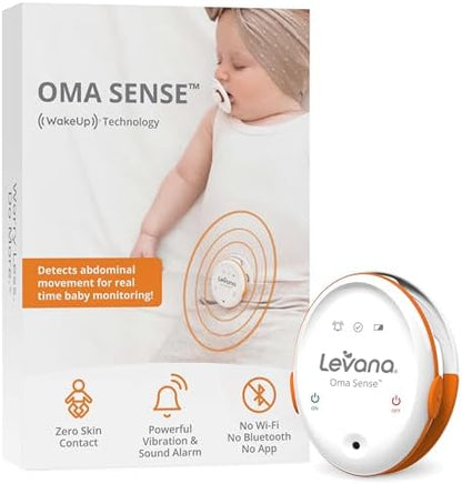 Levana Oma Sense Portable Baby Breathing Movement Monitor with Vibrations and Audible Alerts Designed to Stimulate Baby and Alert Parents