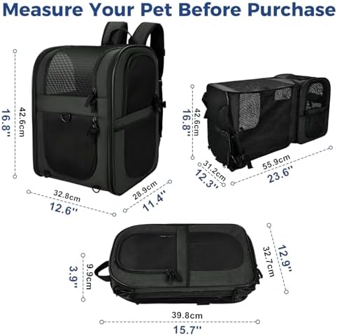 Apollo Walker Cat Carrier Backpack for Small Dogs and Cats Up to 18 lb