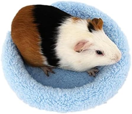 BWOGUE Hamster Bed, Round Velvet Sleep Pad for Guinea Pigs and Rats, 8.7 in