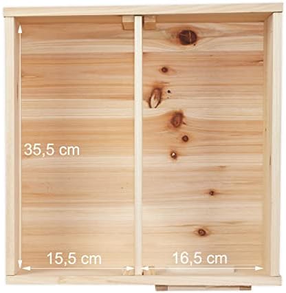 Relaxdays Hedgehog House, Wooden, Pet Hotel With Base, 2 Chambers, Winter Shelter, HxWxD: 21.5x40x40 cm, Brown